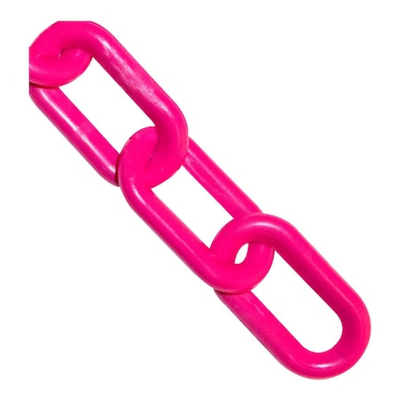 Global Industrial Plastic Chain Barrier, 1-1/2x50'L, Safety Pink 954112SP